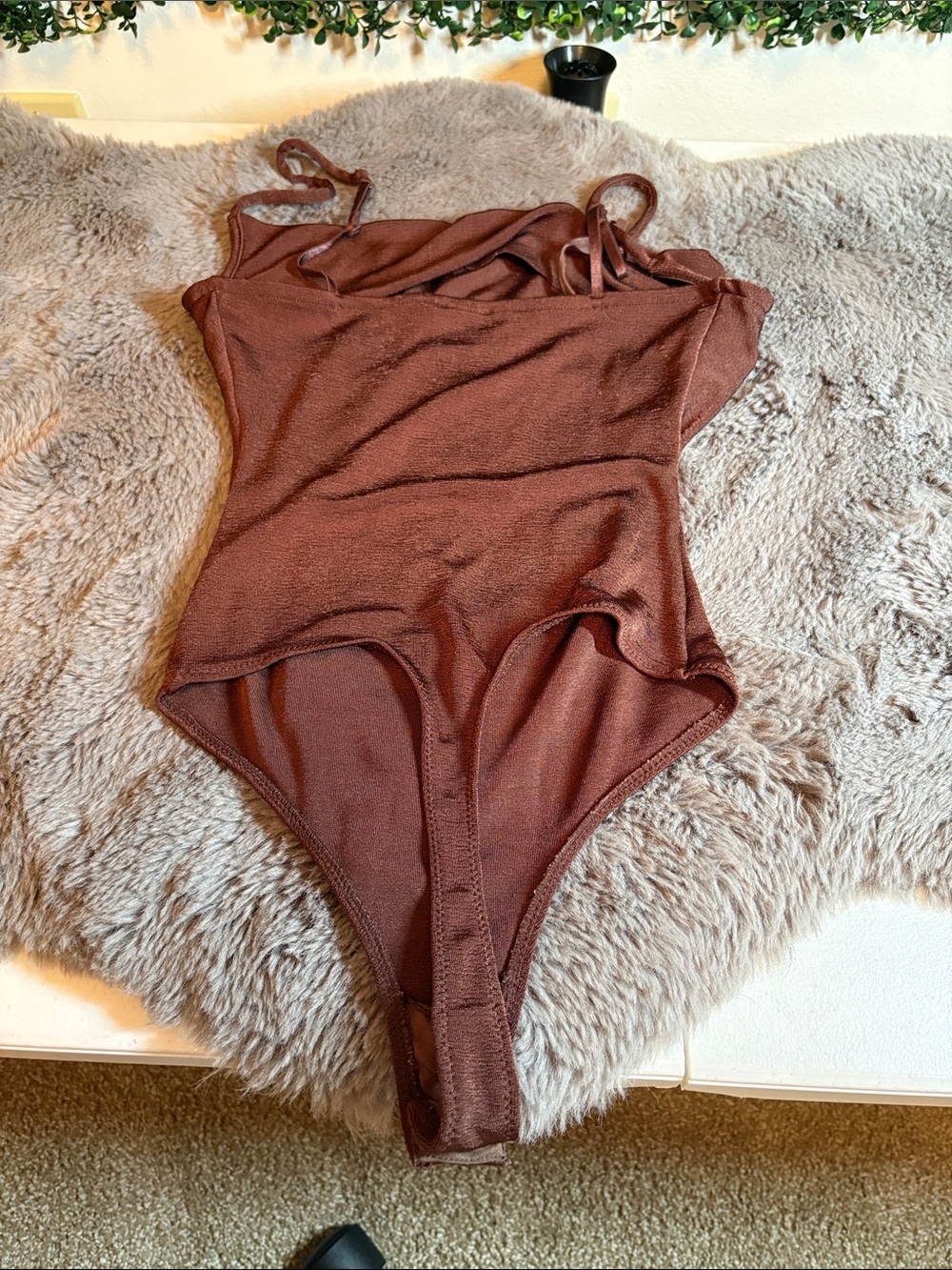 Free People Chocolate Brown Bodysuit Size XS - Picture 5 of 5